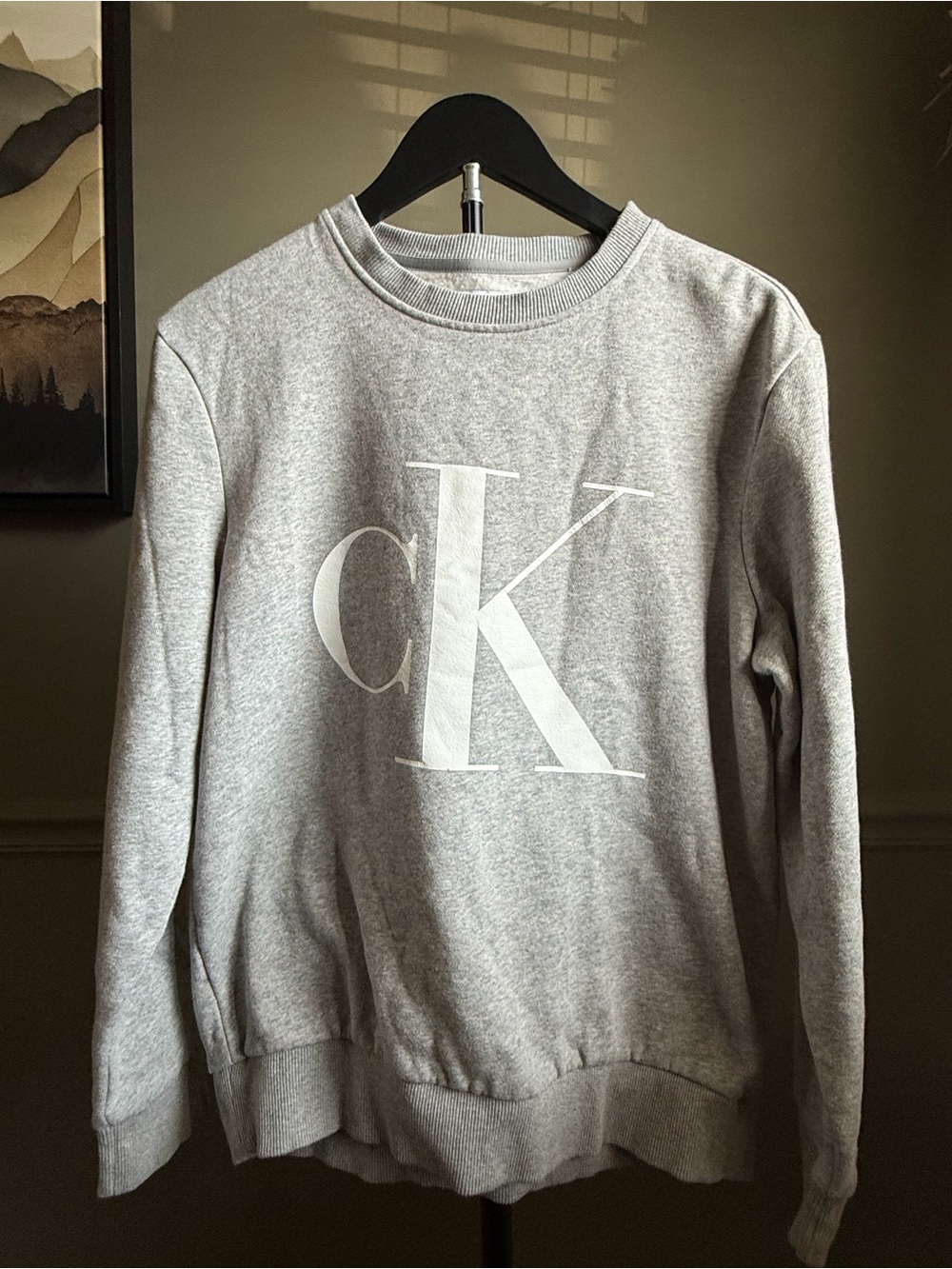 Calvin Klein Light Gray Logo Pullover
